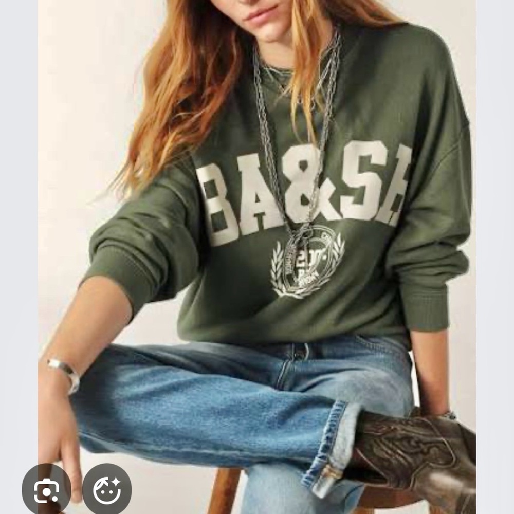 Ba&sh Benjamin sweatshirt in green, S